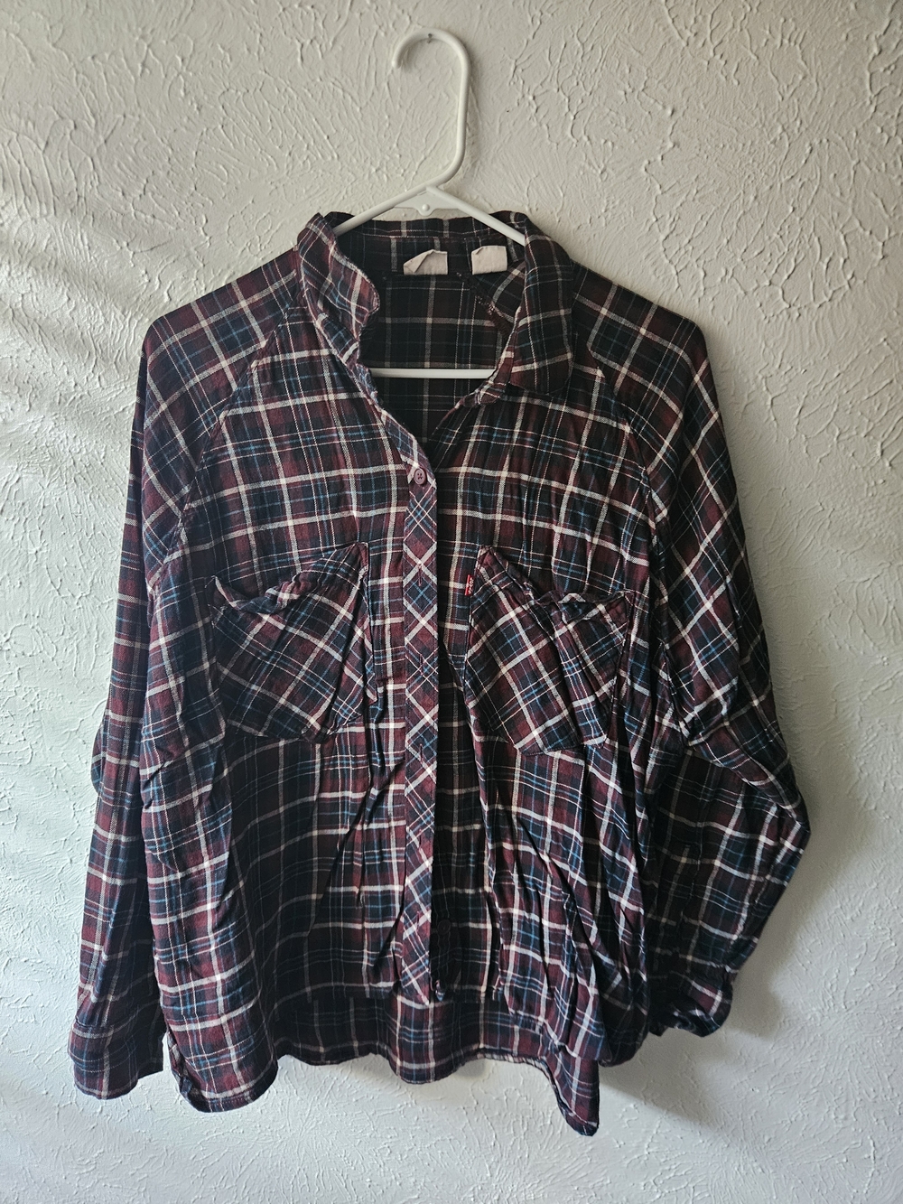 Mens Levis Plaid Button-Up Shirt
